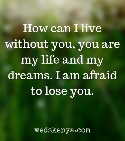 I Am Afraid Of Losing You Quotes