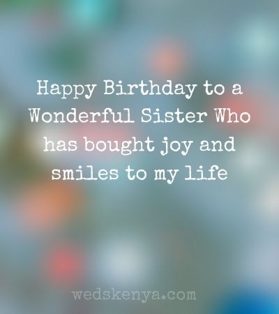 Happy birthday wishes sms for sister