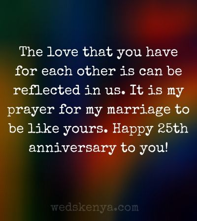 25th Wedding Anniversary Wishes for Parents