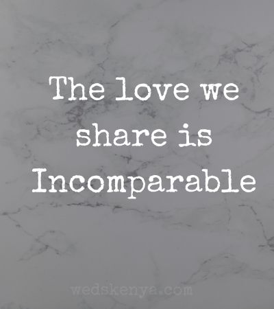 Your love is incomparable