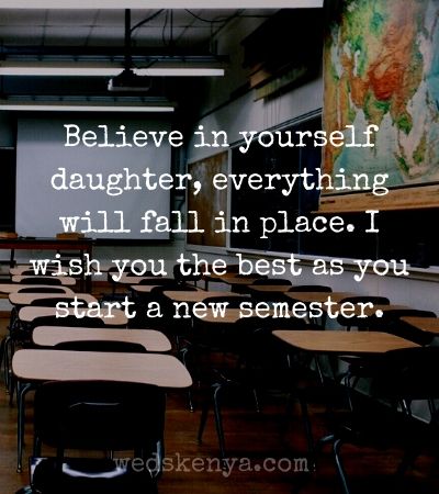 Back to School Messages for Daughter