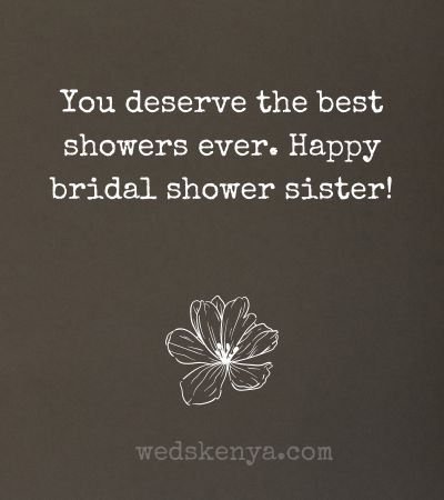 Bridal Shower Wishes for Sister