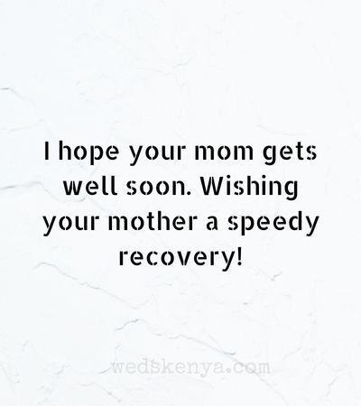 Get Well Soon Message for Mom