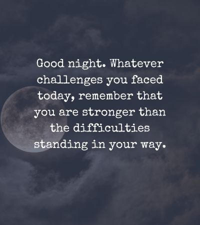 Good night inspirational message Good night inspirational message