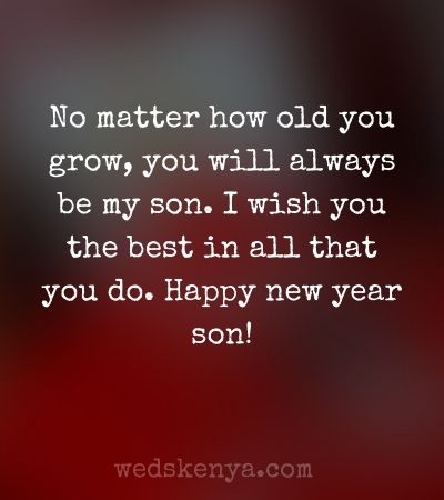 New Year Wishes for Son