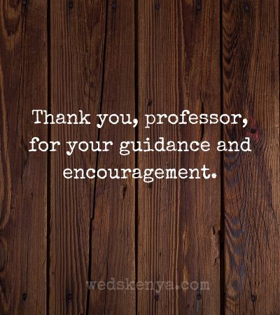 Thank You Messages to Professor